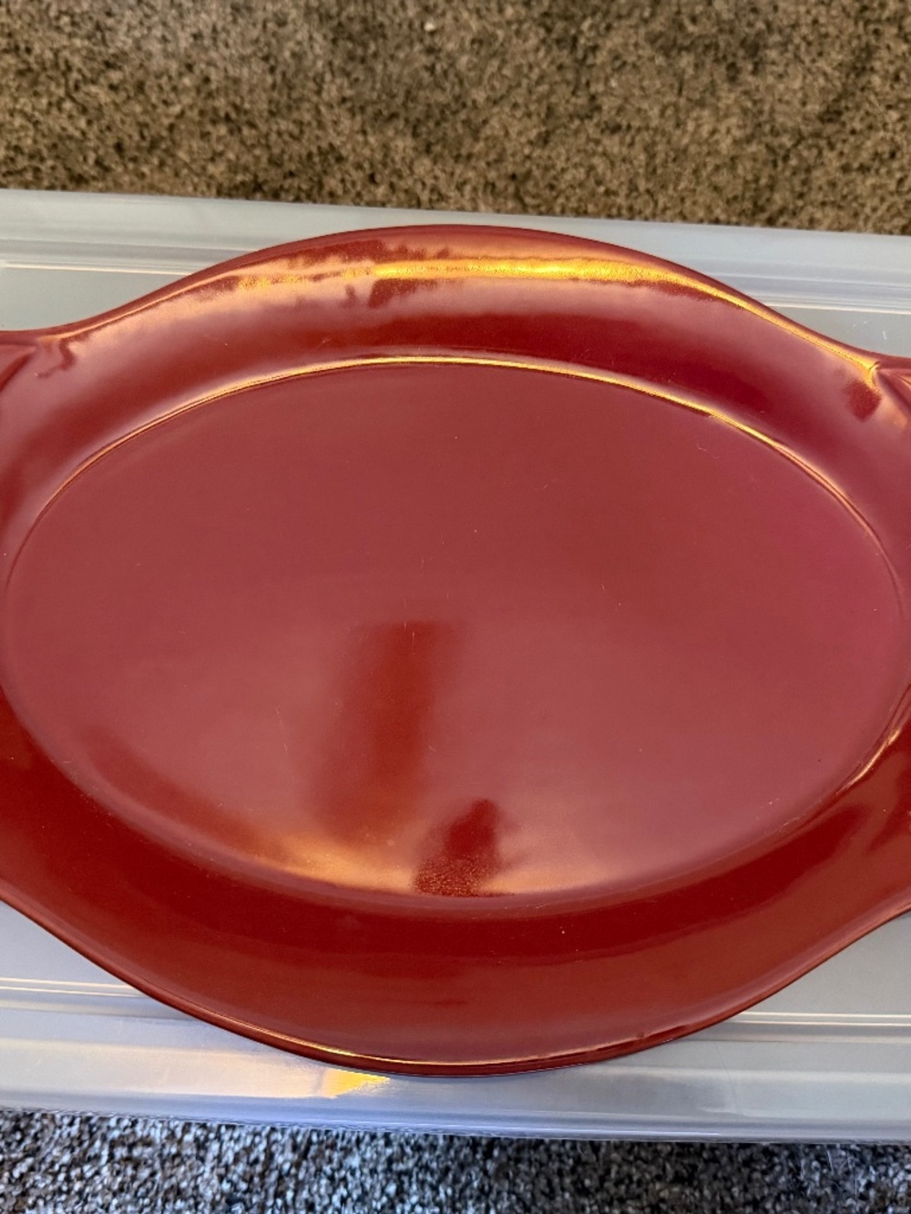 Longaberger Paprika Oval Platter - 9.5"